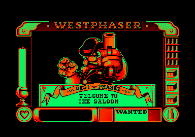 West Phaser (Amstrad CPC) screenshot: This fellow looks welcoming indeed