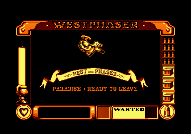 West Phaser (Amstrad CPC) screenshot: Boot Hill awaits
