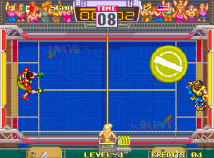 Windjammers (Neo Geo) screenshot: Lob