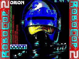 RoboCop 2 (ZX Spectrum) screenshot: Load screen. This displays as the game is loading. A countdown timer gives a clear indication of how much longer the load will take