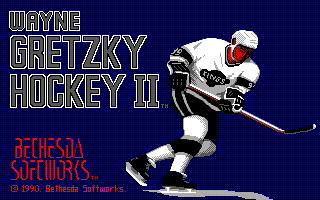Wayne Gretzky Hockey 2 (DOS) screenshot: Title screen