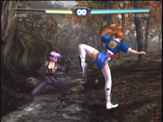 Dead or Alive 3 (Xbox) screenshot: Forest level.