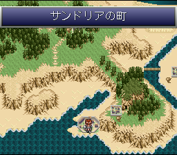 Ys V: Ushinawareta Suna no Miyako Kefin (SNES) screenshot: You can view this map at any time to see where you are
