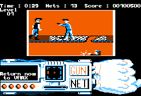 Techno Cop (Apple II) screenshot: FREEZE YA PUNK!