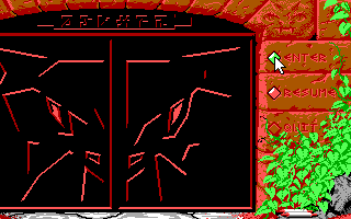 Dungeon Master (DOS) screenshot: Menu (EGA)