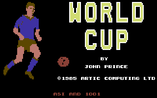 World Cup (Commodore 64) screenshot: Title Screen.