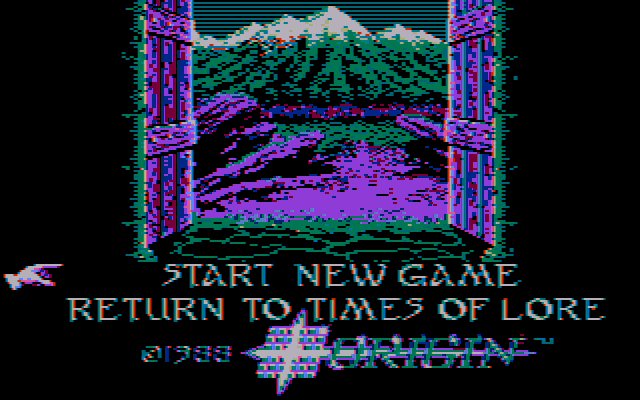 Times of Lore (DOS) screenshot: Title screen 2 (CGA mode with composite monitor)