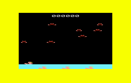 Deadly Duck (VIC-20) screenshot: Starting round one.