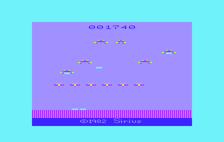 Deadly Duck (VIC-20) screenshot: The demo mode cycles colors to prevent screen burn in.