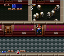Ghoul Patrol (SNES) screenshot: That's a lot of skulls