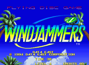 Windjammers (Neo Geo) screenshot: Title screen