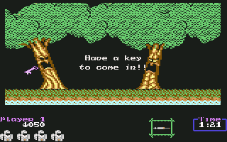 Ghouls 'N Ghosts (Commodore 64) screenshot: Get the key each boss leaves to enter the next level