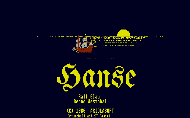 Hanse (Atari ST) screenshot: Title screen (medium resolution, color)