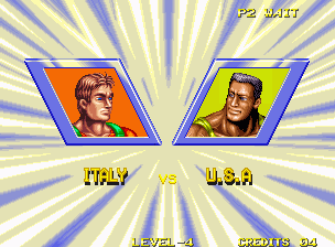 Windjammers (Neo Geo) screenshot: VS screen