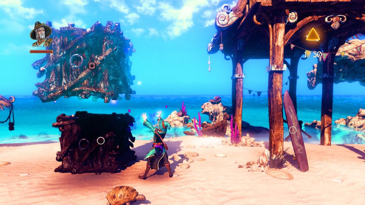 Trine 3: The Artifacts of Power (PlayStation 4) screenshot: Amadeus is a master in his field... which is none other than conjuring boxes