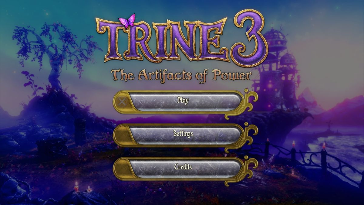 Trine 3: The Artifacts of Power (PlayStation 4) screenshot: Main menu