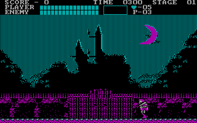 Screenshot of Castlevania (DOS, 1986) - MobyGames