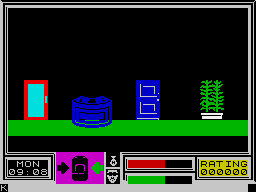 Miami Vice (ZX Spectrum) screenshot: In room - loading