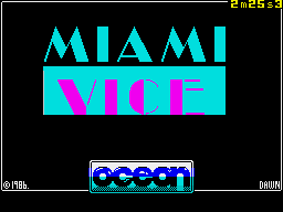 Miami Vice (ZX Spectrum) screenshot: Title screen