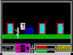 Miami Vice (ZX Spectrum) screenshot: 3 rooms to choose