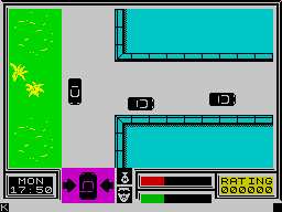 Miami Vice (ZX Spectrum) screenshot: Traffic hour