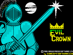 The Evil Crown (ZX Spectrum) screenshot: Title screen