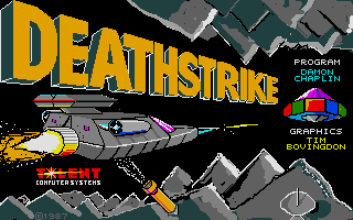 Deathstrike (Atari ST) screenshot: Title screen (color)