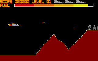 Deathstrike (Atari ST) screenshot: Start of level 1