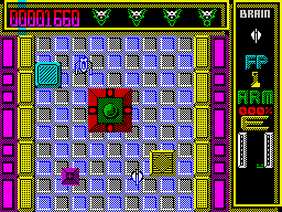 Hybrid (ZX Spectrum) screenshot: Enemy robot on 11.