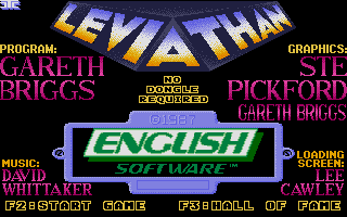 Leviathan (Atari ST) screenshot: Menu/credits
