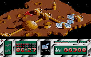 Leviathan (Atari ST) screenshot: Fighting a first enemy formation