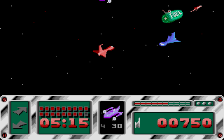 Leviathan (Atari ST) screenshot: Finding fuel in open space