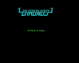 Chronos: A Tapestry of Time (ZX Spectrum) screenshot: Title screen