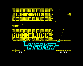 Chronos: A Tapestry of Time (ZX Spectrum) screenshot: Good luck!