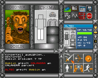 Jaktar: Der Elfenstein (Amiga) screenshot: Under attack of the goblin