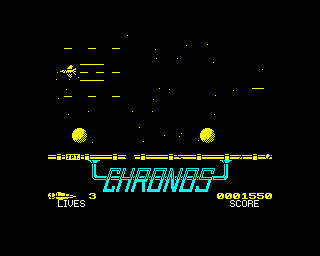 Chronos: A Tapestry of Time (ZX Spectrum) screenshot: MAYDAY! MAYDAY! WE'RE HIT!