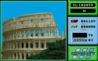 Maniax (Atari ST) screenshot: Level 3 finished