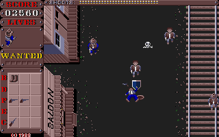 Wanted (Atari ST) screenshot: Damn! I didn't reach the extra in time.