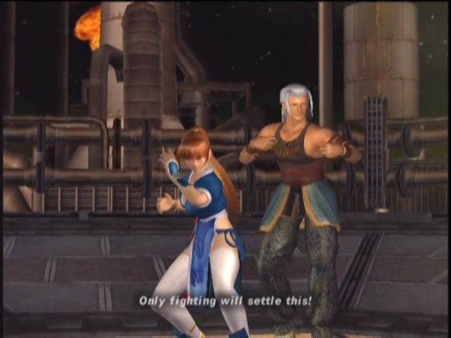Dead or Alive 3 (Xbox) screenshot: Team battle lets you partner up with another character.