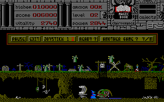 Warlock (Atari ST) screenshot: Underworld big fish