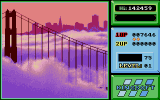 Maniax (Atari ST) screenshot: Level 1 finished