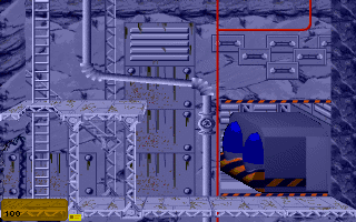 B.I.G. (DOS) screenshot: Enemy base