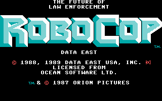 RoboCop (DOS) screenshot: Title screen