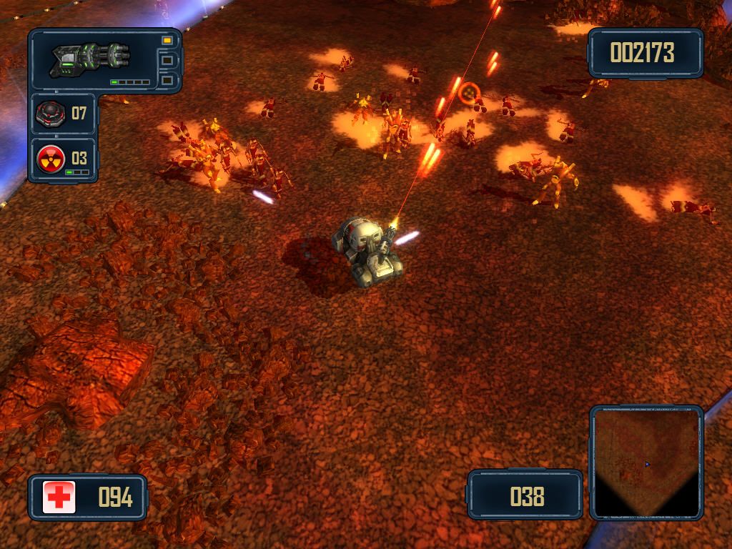 Alien Terminator Deluxe (Windows) screenshot: Horde to kill.