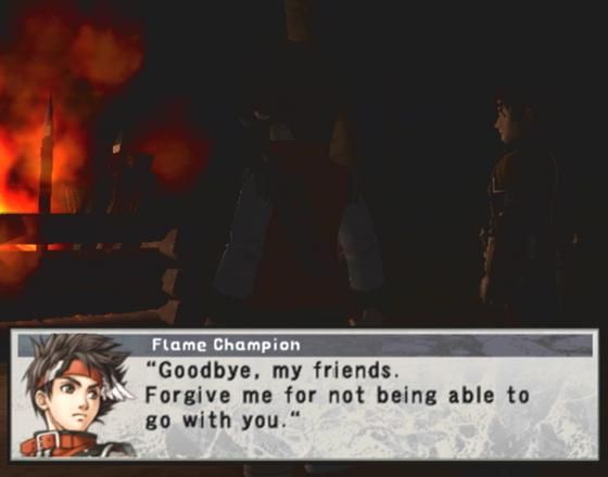 Suikoden III (PlayStation 2) screenshot: Flame Champion