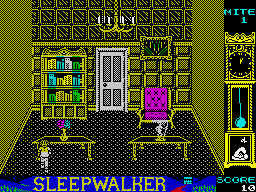 Sleepwalker (ZX Spectrum) screenshot: Game starts