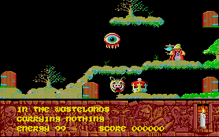Sorcery+ (Atari ST) screenshot: Starting position is randomly chosen from all levels