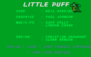 Little Puff in Dragonland (Atari ST) screenshot: Credits