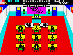Mikie (ZX Spectrum) screenshot: Game Over