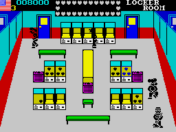Mikie (ZX Spectrum) screenshot: Doors are locked.